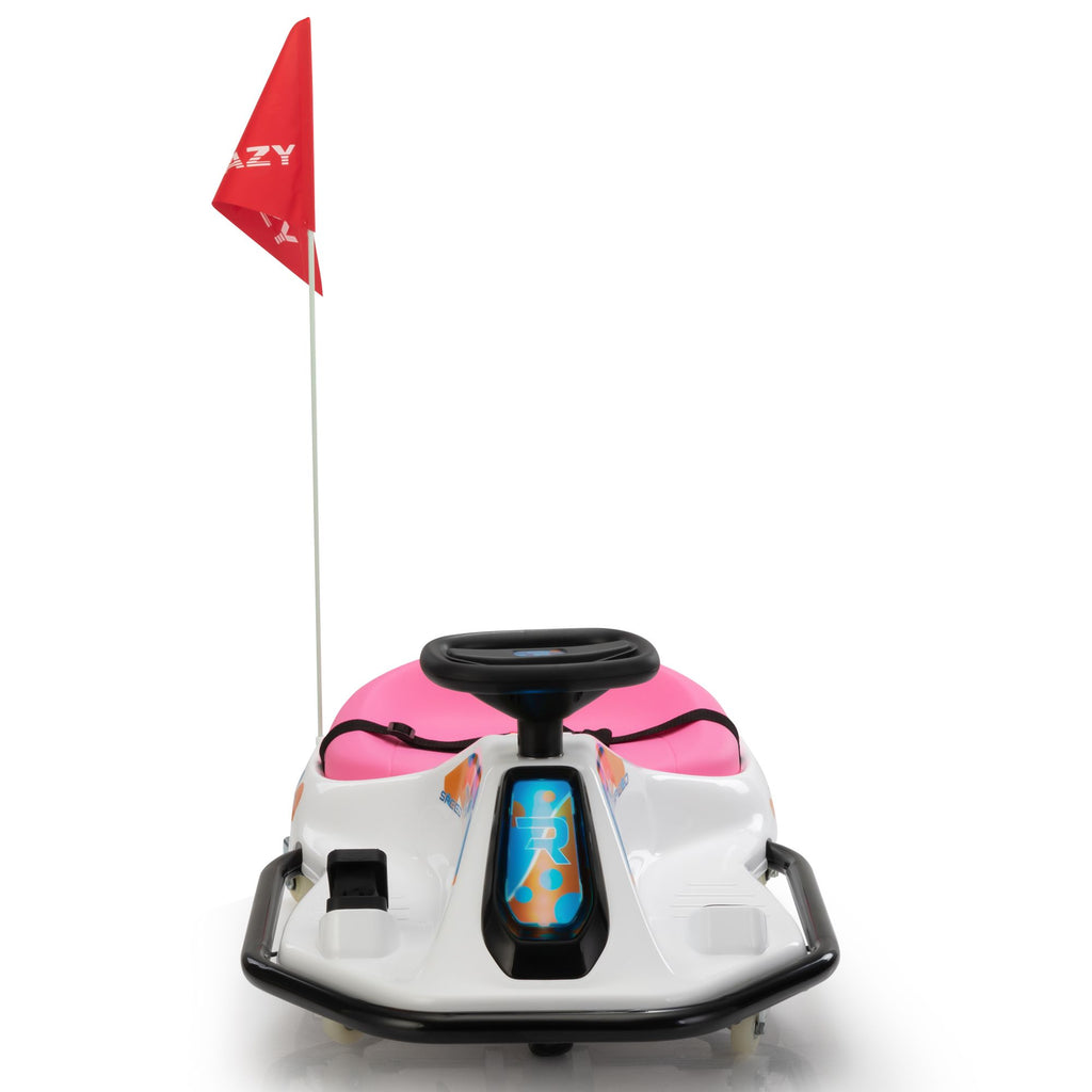 Yeah Depot - 24V brushless drift car,Toddler Ride on Car, Music, Bluetooth --White pink