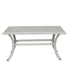 Yeah Depot - 22x42 Inch Patio Standard Coffee Table, Ashen Wheat