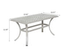 Yeah Depot - 22x42 Inch Patio Standard Coffee Table, Ashen Wheat