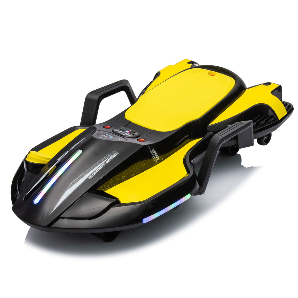 Yeah Depot - 24V Kids Ride On Electric scooter w/ helmet knee pads,24v ride on toy for kids,Spray function,2WD 400w wheel-hub motor,5.59-6.84MPH,Gravity Steering,Use for 1-2 hours,Exercise your child age 6+.