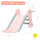 Yeah Depot - 3 in 1 Freestanding Toddler Slide, Indoor Outdoor Playground with Basketball Hoop and Ball for Kids Under 3 Years, Pink