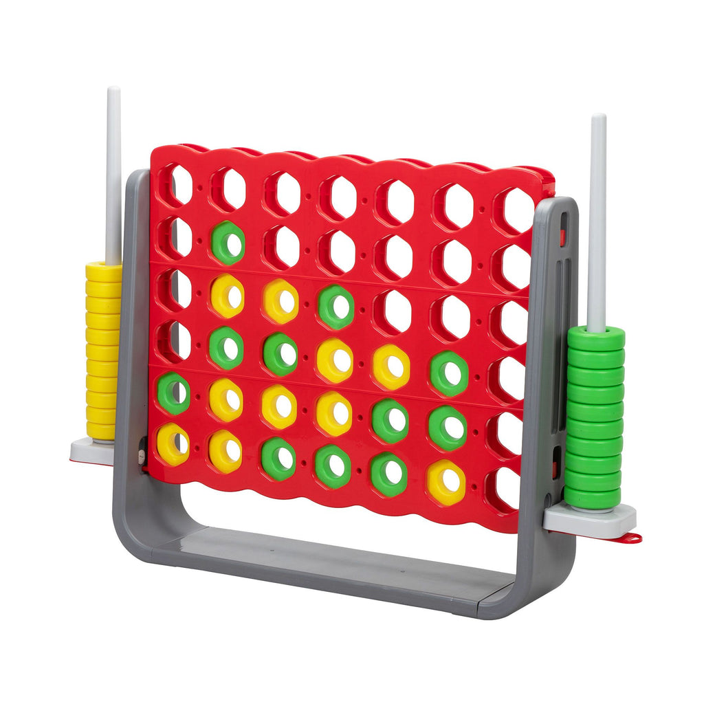 Yeah Depot - Giant 4 In a Row Game Set, Outdoor and Indoor Game for Adults and Kids, Intelligent Toy,Red and Gray