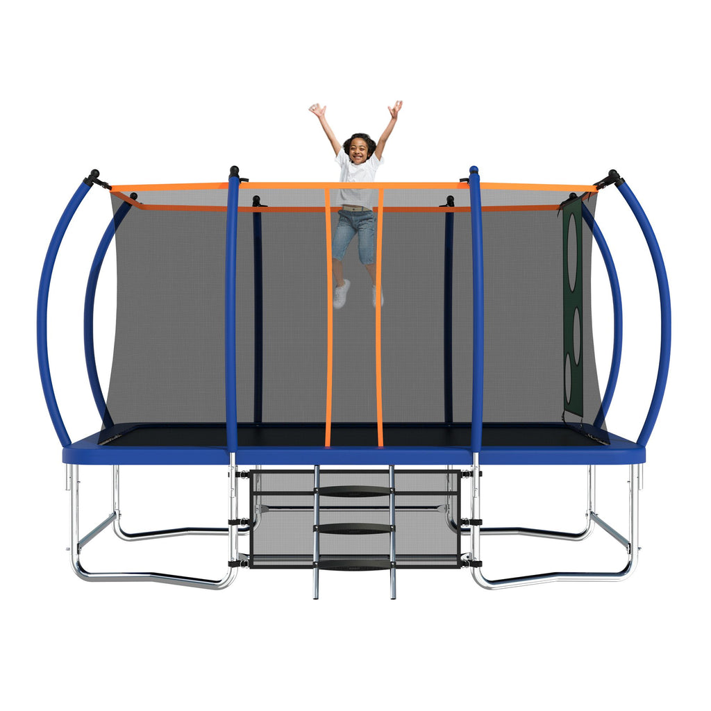 Yeah Depot - 8X14FT Outdoor Square Trampolines for Kids Adults Long Rectangular Tumbling Trampoline