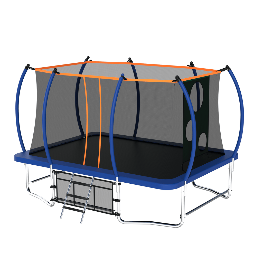 Yeah Depot - 8X14FT Outdoor Square Trampolines for Kids Adults Long Rectangular Tumbling Trampoline
