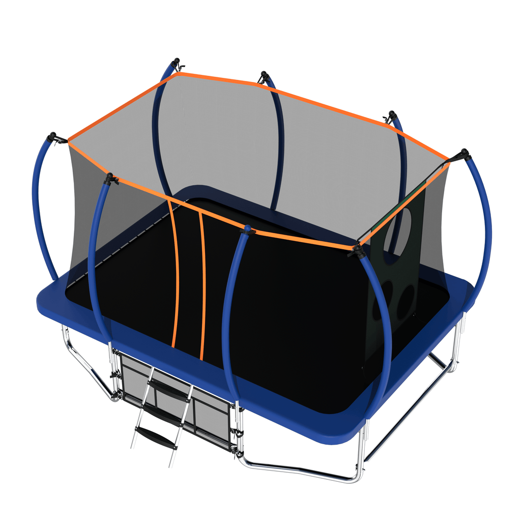 Yeah Depot - 8X14FT Outdoor Square Trampolines for Kids Adults Long Rectangular Tumbling Trampoline