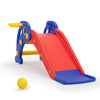 Yeah Depot - Toddler Slide, Dolphin Play Slide for Outdoor and Indoor, Freestanding Climber Playset with Basketball Hoop, Ball and Ladder, Red and Blue