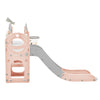 Yeah Depot - Kids Slide Playset Structure 9 in 1, Freestanding Spaceship Set with Slide, Arch Tunnel, Ring Toss, Drawing Whiteboardl and Basketball Hoop for Toddlers, Kids Climbers Playground