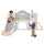Yeah Depot - Kids Slide Playset Structure 9 in 1, Freestanding Spaceship Set with Slide, Arch Tunnel, Ring Toss, Drawing Whiteboardl and Basketball Hoop for Toddlers, Kids Climbers Playground