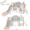 Yeah Depot - Kids Slide Playset Structure 9 in 1, Freestanding Spaceship Set with Slide, Arch Tunnel, Ring Toss, Drawing Whiteboardl and Basketball Hoop for Toddlers, Kids Climbers Playground