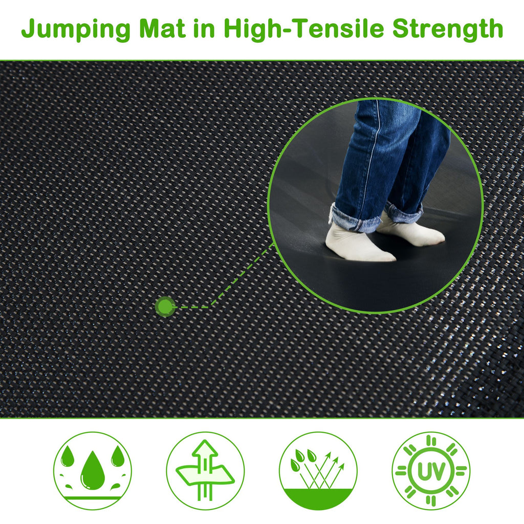 Yeah Depot - 7FT Trampoline for Kids with Safety Enclosure Net, Slide and Ladder, Easy Assembly Round Outdoor Recreational Trampoline