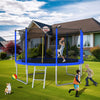 Yeah Depot - 12FT Trampoline for Kids & Adults with Basketball Hoop and Ball ,Recreational Trampolines with Safety Enclosure for Back Yard Outdoor