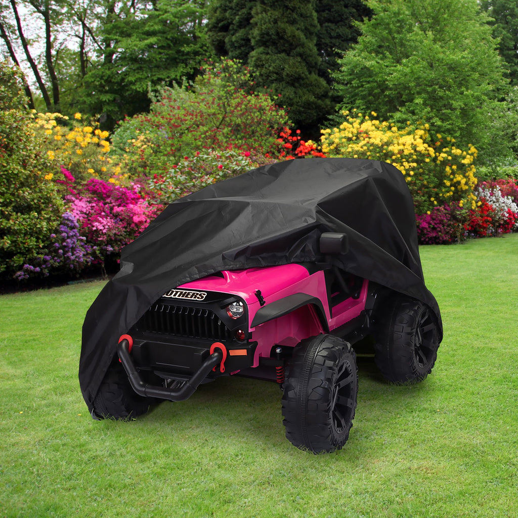 Yeah Depot - Kids Ride-On Toy Car Cover, Outdoor Wrapper Resistant Protection for Children Vehicles, Wheels Cover- Black