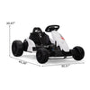 Yeah Depot - Electric GoKart Pro, Kids Racing Car, Outdoor Ride On Toy with MP3 for Kids Aged 4-16, Black and White