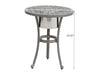 Yeah Depot - 21 Inches Cast Aluminum Round Table With Ice Bucket