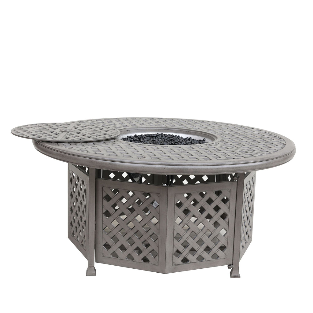 Yeah Depot - Cast Aluminum Propane Gas Firepit Table, Chat Height