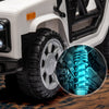 Yeah Depot - 12v7a 30w*2 Four-wheel drive leather seat one button start,forward and backward, high and low speed, music, front light, power display, two doors can open, 2.4G R/C, seat belt four wheel absorber