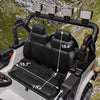 Yeah Depot - 12v7a 30w*2 Four-wheel drive leather seat one button start,forward and backward, high and low speed, music, front light, power display, two doors can open, 2.4G R/C, seat belt four wheel absorber