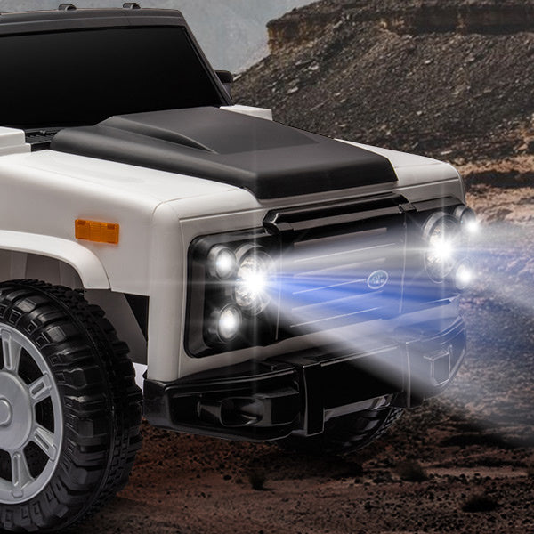 Yeah Depot - 12v7a 30w*2 Four-wheel drive leather seat one button start,forward and backward, high and low speed, music, front light, power display, two doors can open, 2.4G R/C, seat belt four wheel absorber
