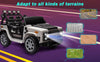 Yeah Depot - 12v7a 30w*2 Four-wheel drive leather seat one button start,forward and backward, high and low speed, music, front light, power display, two doors can open, 2.4G R/C, seat belt four wheel absorber