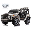 Yeah Depot - 12v7a 30w*2 Four-wheel drive leather seat one button start,forward and backward, high and low speed, music, front light, power display, two doors can open, 2.4G R/C, seat belt four wheel absorber