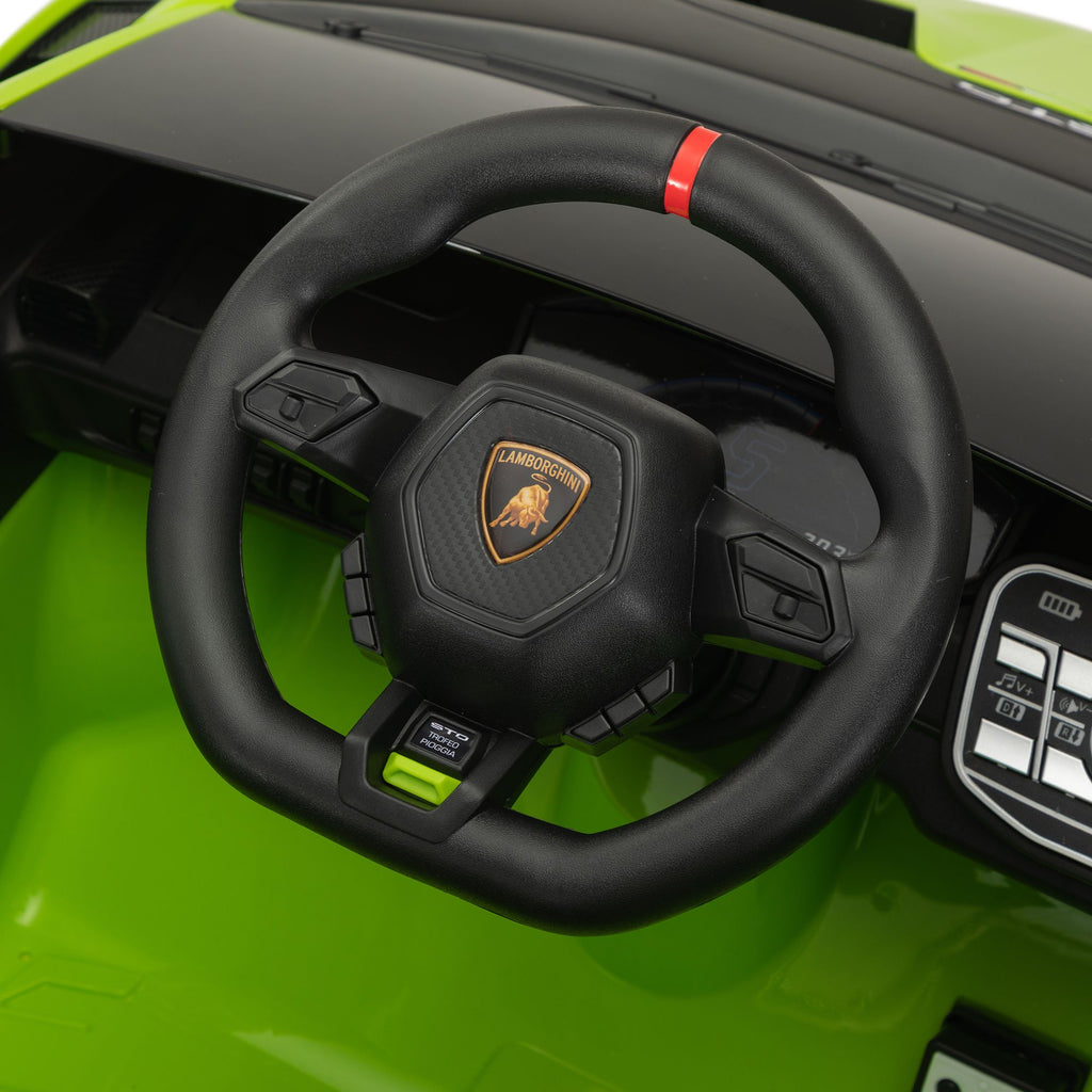 Yeah Depot - 12V Battery Powered Ride On Car for Kids, Licensed Lamborghini, Remote Control Toy Vehicle with Music Player, LED Light, 2 Driving Modes