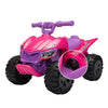Yeah Depot - Kids Ride-on ATV, 6V Battery Powered Electric Quad Car with Music, LED Lights and Spray Device, 4 Wheeled Ride-on Toy for Toddlers Age 3-5, Rose Red