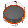 Yeah Depot - 16FT Trampoline with Basketball Hoop pump and Ladder(Inner Safety Enclosure) with soccer goal orange