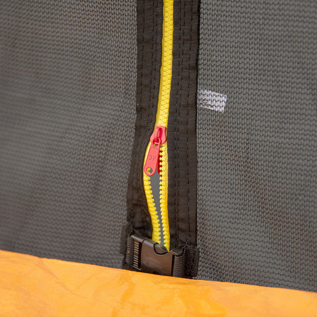 Yeah Depot - 16FT Trampoline with Basketball Hoop pump and Ladder(Inner Safety Enclosure) with soccer goal orange