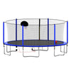Yeah Depot - 16FT Trampoline with Basketball Hoop pump and Ladder(Inner Safety Enclosure) with soccer goal blue