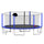Yeah Depot - 16FT Trampoline with Basketball Hoop pump and Ladder(Inner Safety Enclosure) with soccer goal blue