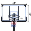 Yeah Depot - Height Adjustable 7.5 to 10ft Basketball Hoop 44 Inch Backboard Portable Basketball Goal System with Stable Base and Wheels, use for Outdoor