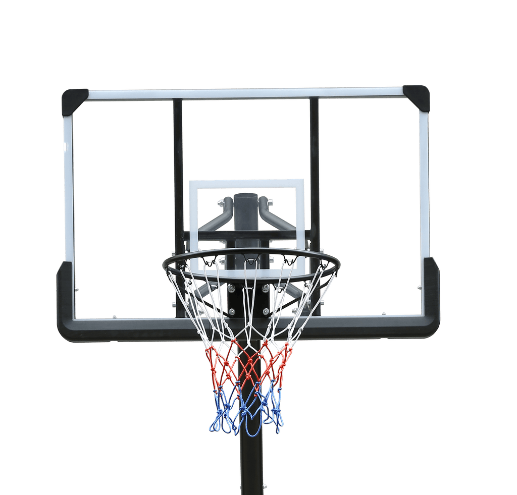 Yeah Depot - Height Adjustable 7.5 to 10ft Basketball Hoop 44 Inch Backboard Portable Basketball Goal System with Stable Base and Wheels, use for Outdoor