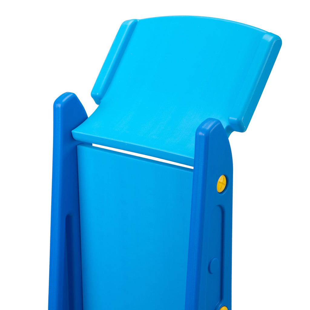 Yeah Depot - 3 in 1 Kids Climber and Slide, Toddler Play Set with Basketball Hoop and Ball, Indoor Outdoor Freestanding Slide for Preschool Boys Girls, Blue Dolphin