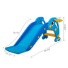 Yeah Depot - 3 in 1 Kids Climber and Slide, Toddler Play Set with Basketball Hoop and Ball, Indoor Outdoor Freestanding Slide for Preschool Boys Girls, Blue Dolphin