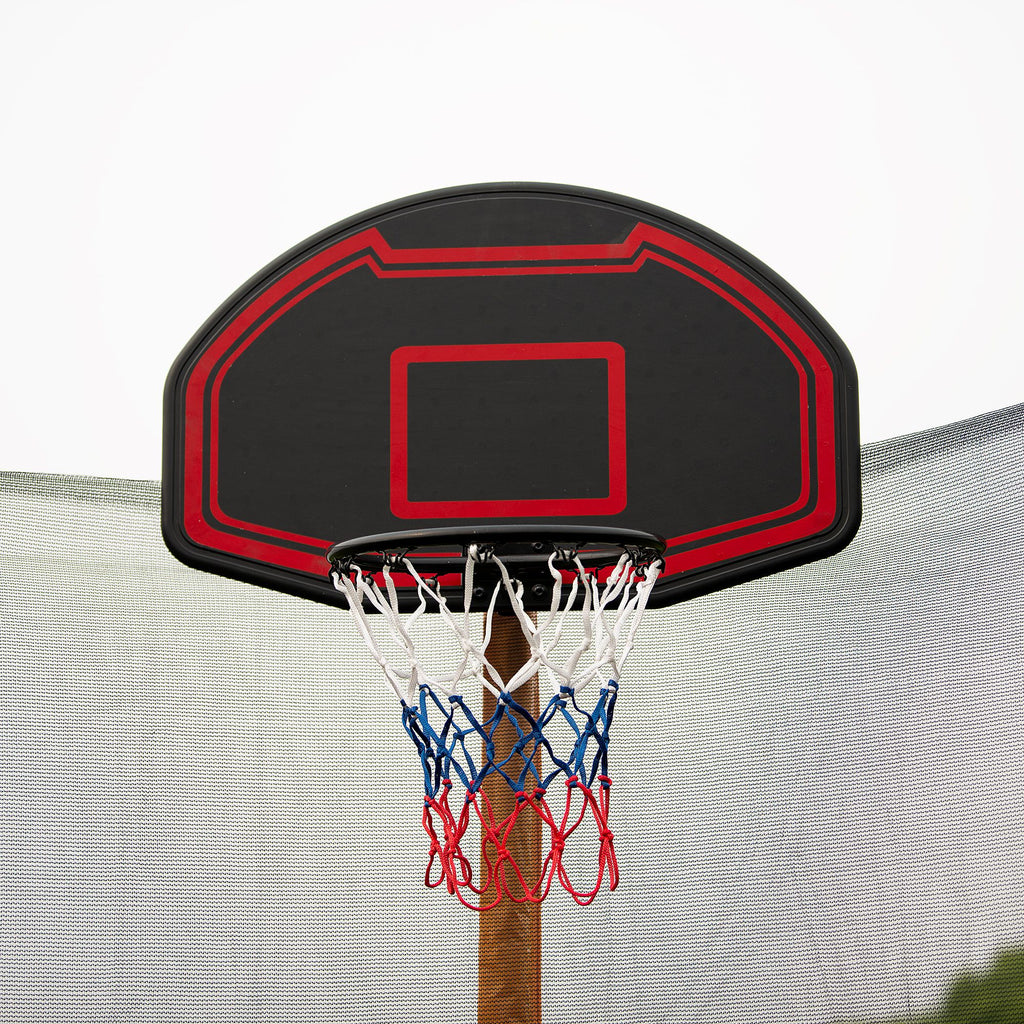 Yeah Depot - 16FT Trampoline with Basketball Hoop pump and Ladder(Inner Safety Enclosure) with soccer goal Green