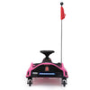 Yeah Depot - 12V Kids Ride-On Drifting Car, Electric Go Kart w/ MP3, USB, LED Lights, High-Low Speed, Power Display, Protector, Battery Powered Racing Vehicle Toy Gift for Children, 8-12 Years Old,Pink