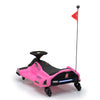 Yeah Depot - 12V Kids Ride-On Drifting Car, Electric Go Kart w/ MP3, USB, LED Lights, High-Low Speed, Power Display, Protector, Battery Powered Racing Vehicle Toy Gift for Children, 8-12 Years Old,Pink