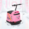 Yeah Depot - 12V Kids Ride On Box, Electric Box Car with High-Low Speeds, Variable Speed Throttle, MP3, USB, Storage, Battery Powered Toy Gift for 8-12 Years Old, Pink + Black