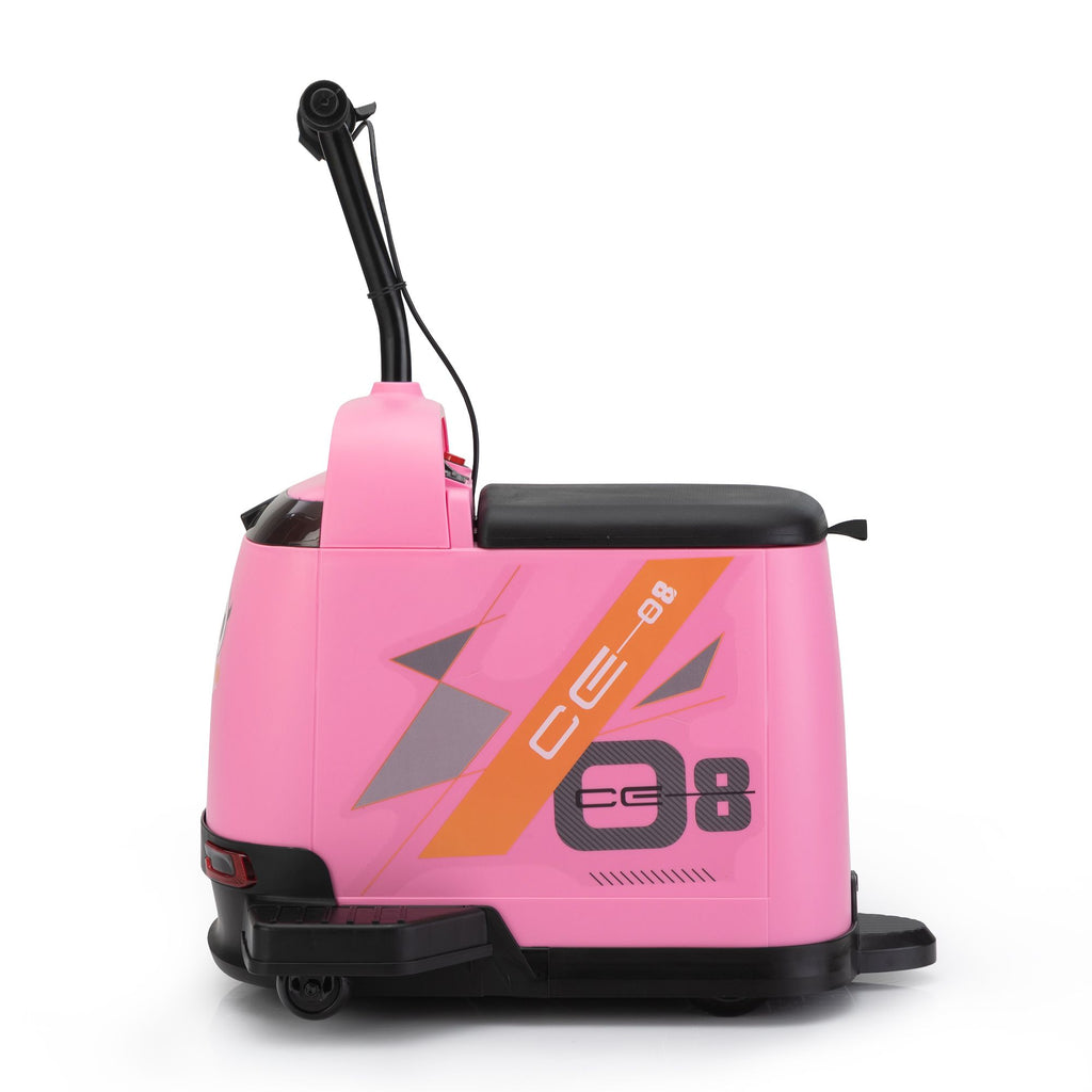 Yeah Depot - 12V Kids Ride On Box, Electric Box Car with High-Low Speeds, Variable Speed Throttle, MP3, USB, Storage, Battery Powered Toy Gift for 8-12 Years Old, Pink + Black