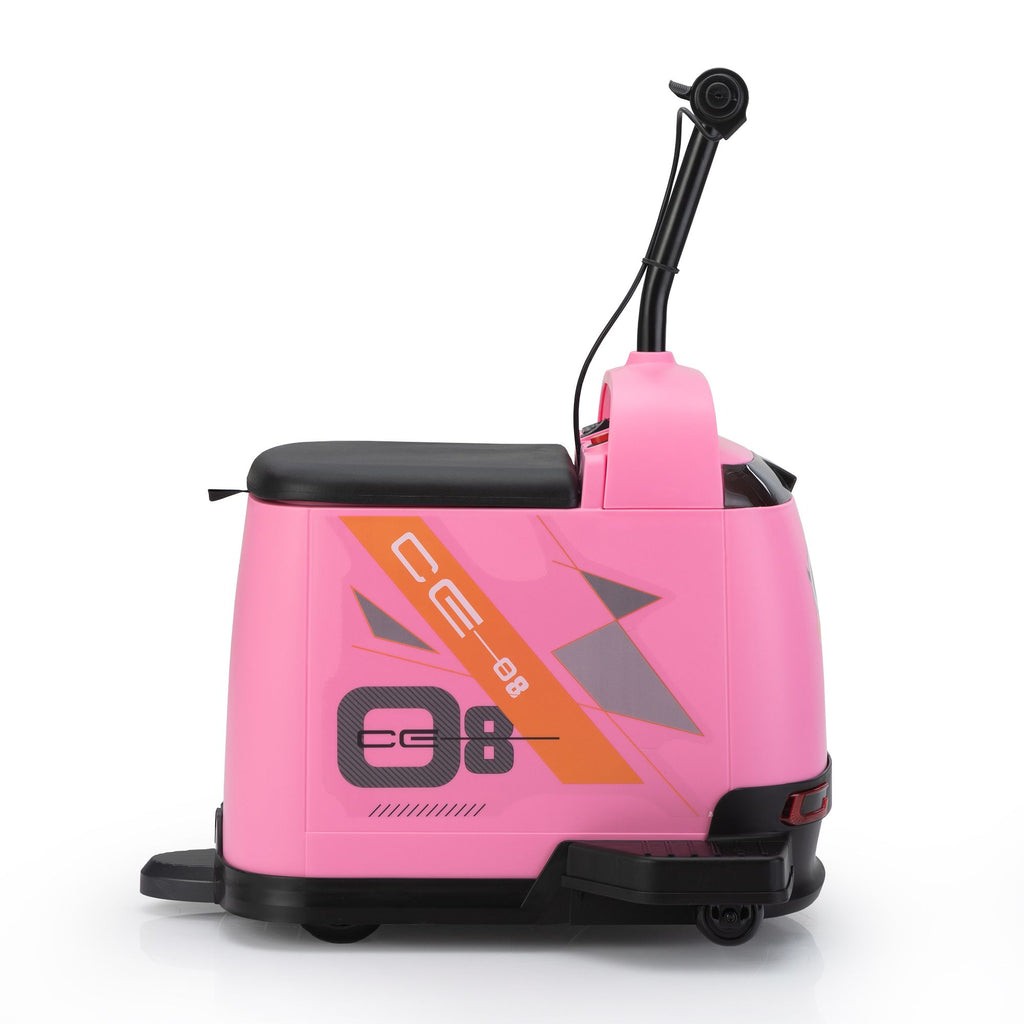 Yeah Depot - 12V Kids Ride On Box, Electric Box Car with High-Low Speeds, Variable Speed Throttle, MP3, USB, Storage, Battery Powered Toy Gift for 8-12 Years Old, Pink + Black