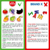 Little World - 31 Foam Fridge Magnets for Toddlers 1-3 years Fruits and Veggies Magnets