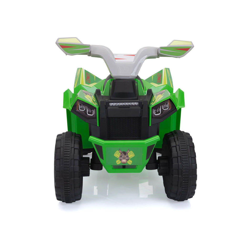 Yeah Depot - 6V Kids Electric ATV, Toddler Ride on Car with Trailer, Music, Bluetooth and Power Display for Boys and Girls, Green