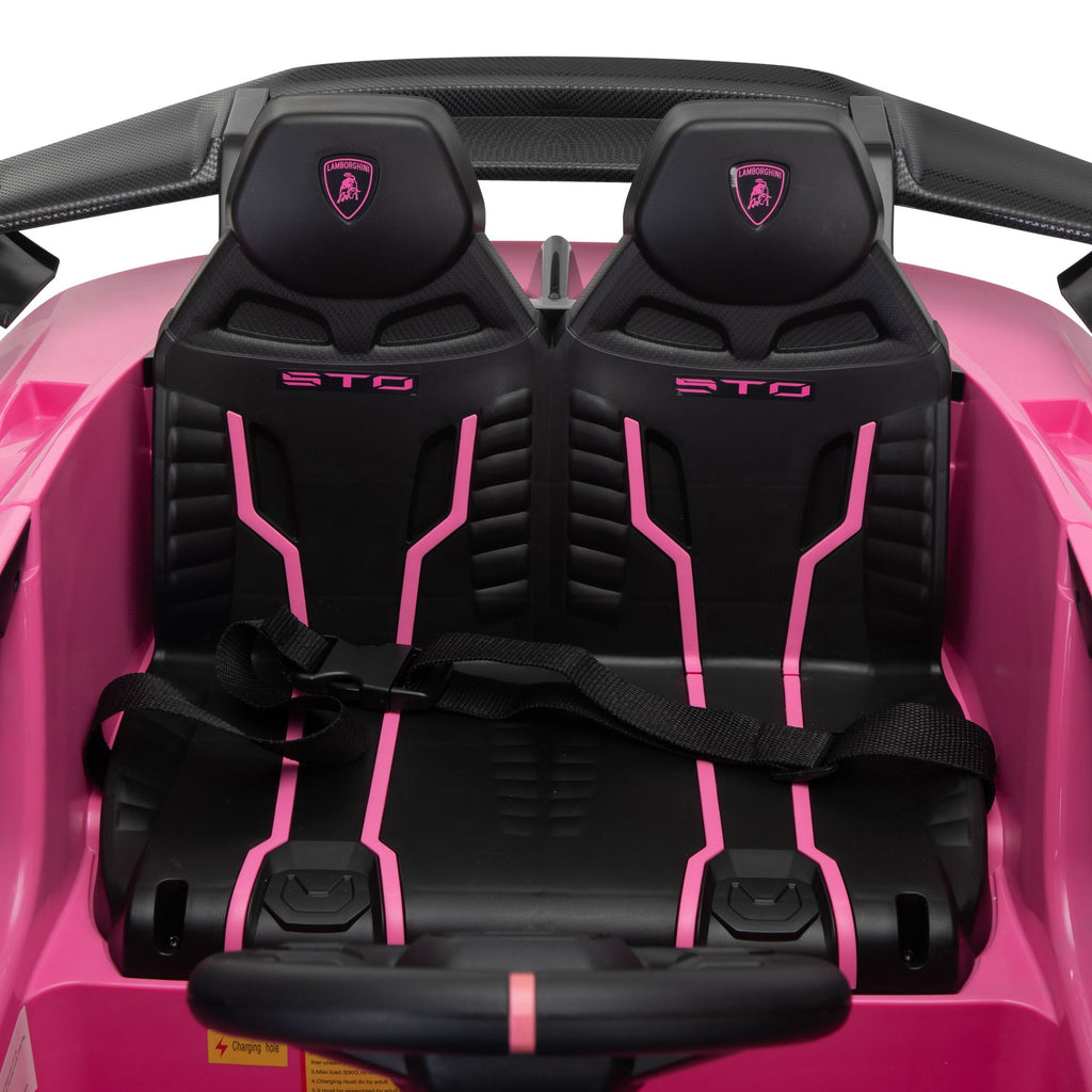 Yeah Depot - Licensed Lamborghini 24V Kids Electric Car, Battery Powered Sports Car w/ 2.4G Remote Control, LED Lights, Music, USB, High-Low Speed, Drifting, Gift for Children 3-8