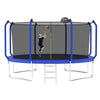Yeah Depot - 14FT Trampoline with Basketball Hoop, ASTM Approved Reinforced Type Outdoor Trampoline with Enclosure Net