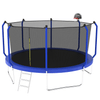 Yeah Depot - 14FT Trampoline with Basketball Hoop, ASTM Approved Reinforced Type Outdoor Trampoline with Enclosure Net