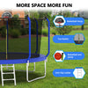 Yeah Depot - 14FT Trampoline with Basketball Hoop, ASTM Approved Reinforced Type Outdoor Trampoline with Enclosure Net