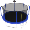 Yeah Depot - 14FT Trampoline with Basketball Hoop, ASTM Approved Reinforced Type Outdoor Trampoline with Enclosure Net