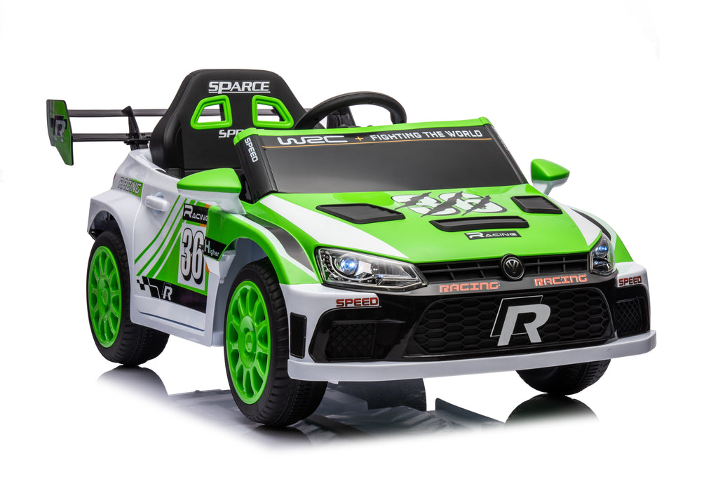 Yeah Depot - 12V4A 20W*2 one button start, forward and backward, high and low speed, music, front light, power display, two doors can open, 2.4G R/C, seat belt four wheel absorber KIDS RIDE ON CAR