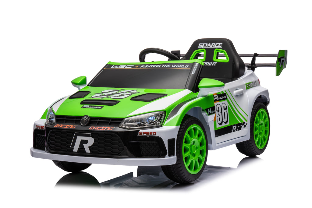 Yeah Depot - 12V4A 20W*2 one button start, forward and backward, high and low speed, music, front light, power display, two doors can open, 2.4G R/C, seat belt four wheel absorber KIDS RIDE ON CAR