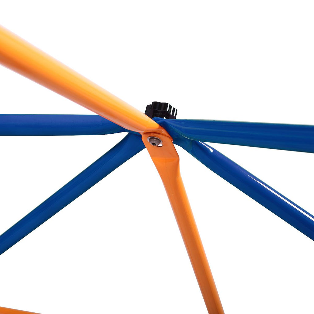Yeah Depot - Outdoor Dome Climber, Monkey Bars Climbing Tower, Jungle Gym Playground for Kids Aged 3-10, Blue & Yellow